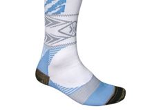 Recovery socks, White/Blue, 15-20 mmHg